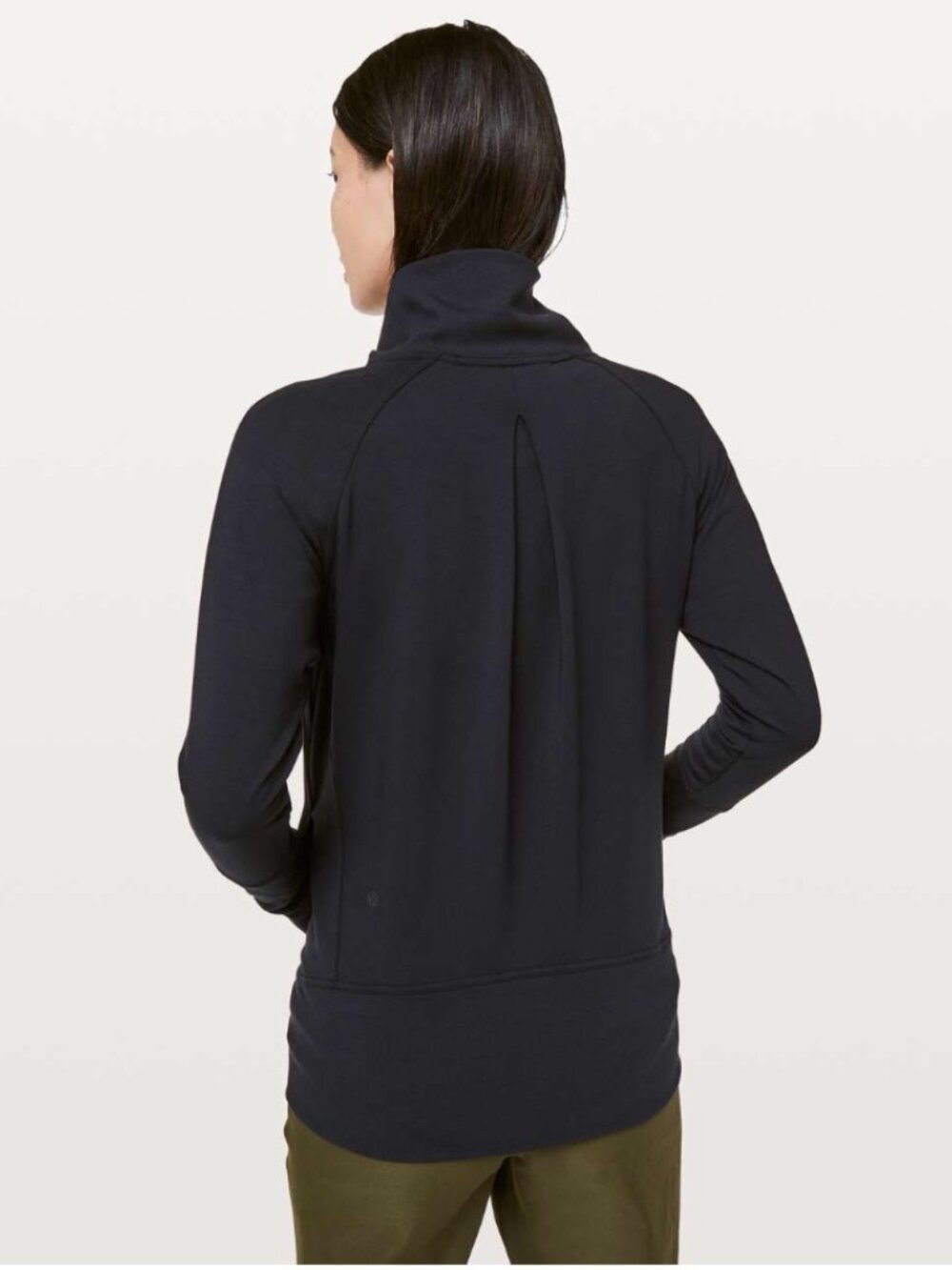 Lululemon High Lines Pullover Mock Neck Model French Terry 4/ xs